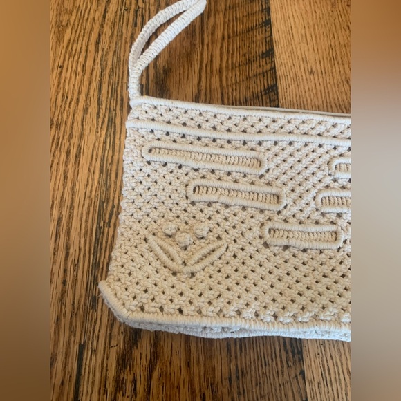 Vintage‎ 1970s Crochet Wristlet Clutch, boho bohemian hippie - Picture 3 of 6